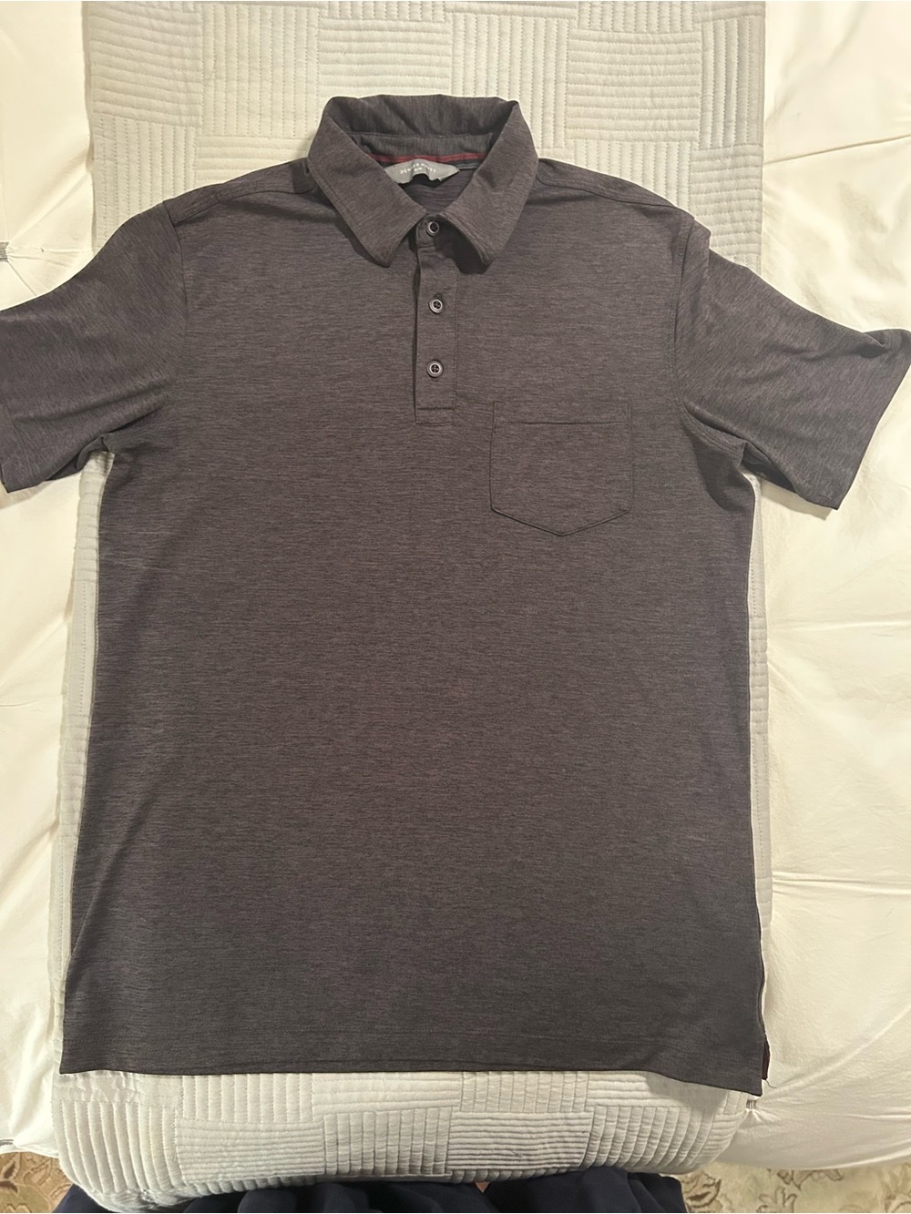 Denver Hayes Men's Short Sleeve Polo - Charcoal Heather